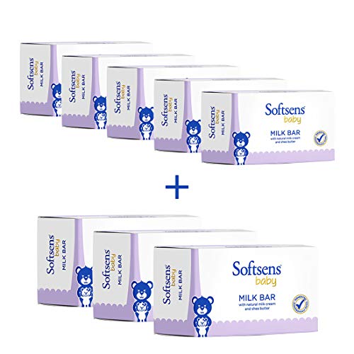 India Desire : Buy Softsens Baby Milk Bar Soap with Natural Milk Cream & Shea Butter, 75g (Buy 5, Get 3 Free) at Rs. 158 from Amazon