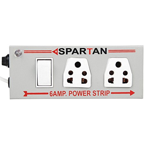 India Desire : Buy Spartan Power Strip 6A 2-Socket Extension Cord (White) at Rs. 132 from Amazon