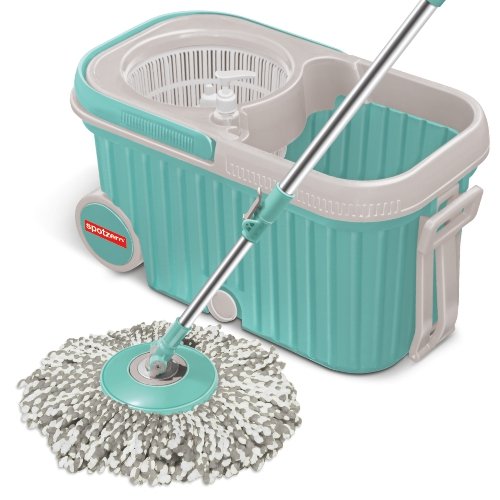 India Desire : Buy Spotzero By Milton Mini Spin Mop, Aqua green at Rs. 599 from Amazon [MRP Rs 1099]