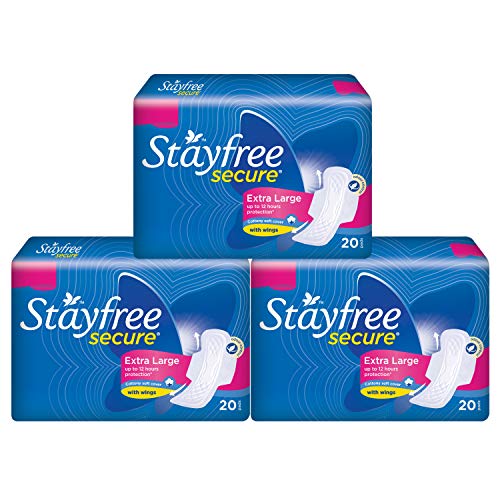 Buy Stayfree Secure XL Cottony Sanitary Napkins with Wings, Extra Large ...