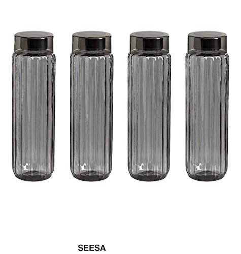 India Desire : Buy Steelo Sessa Plastic Water Bottle, 1 Litre, Set of 4, Grey at Rs. 203 from Amazon