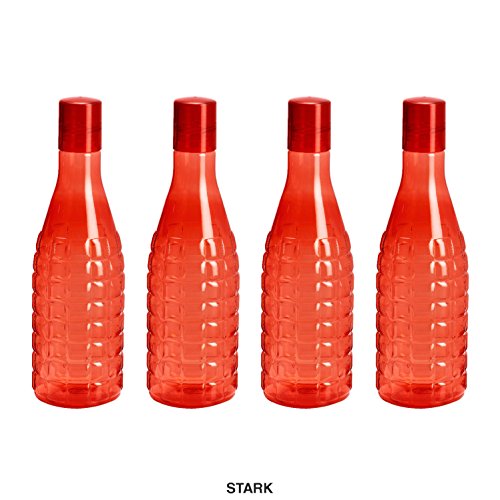 India Desire : Buy Steelo Stark Plastic Water Bottle, 1 Litre, Set of 4, Red at Rs. 170 from Amazon [Selling Price Rs 334]