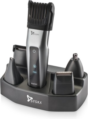 India Desire : Buy Syska HT3052K/01 Corded & Cordless Trimmer for Men(Black, Silver) at Rs. 1299 from Flipkart [Regular Price Rs 1849]