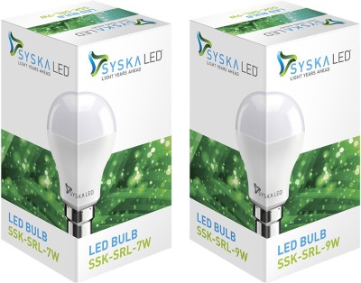 India Desire : Buy Syska Led Lights 7 W, 9 W B22 LED Bulb(White, Pack of 2) at Rs. 179 from Flipkart [Regular Price Rs 235]