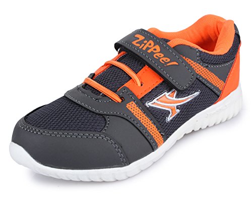 India Desire : Buy TRASE Zippie-Y Grey/Orange Kids Sports Shoes for Boys-Girls-6C IND/UK at Rs. 126 from Amazon [MRP Rs 479]