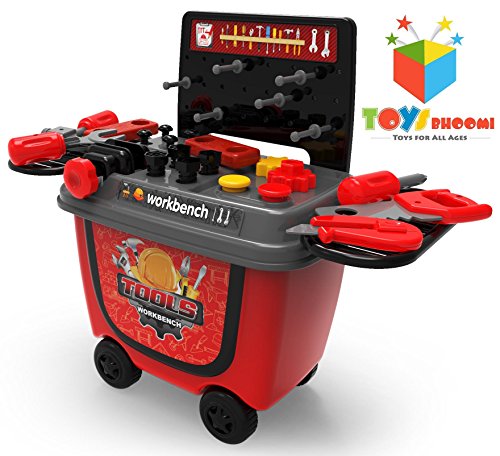 India Desire : Buy Toys Bhoomi 2 in 1 Push Cart Tools Workbench Toy Playset with Easy Storage Roller Case - 28 Piece at Rs. 592 from Amazon [Selling Price Rs 1100]