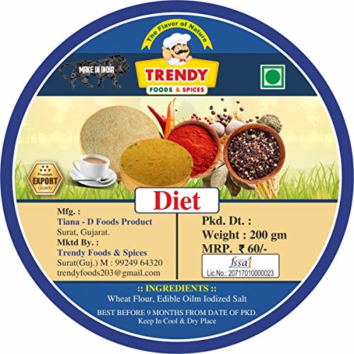 India Desire : Buy Trendy Foods Tasty and Crispy Diet Dry Flavoured Khakhra for Snacks -200 gm(Pack of 3) at Rs. 60 from Amazon [Other Sellers Price @Rs 180]