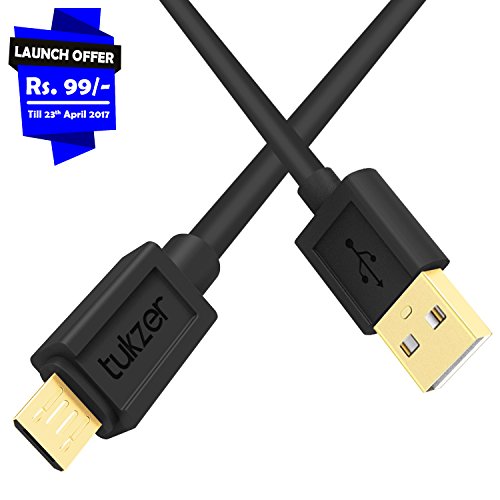 India Desire : Buy Tukzer Micro USB Cable Gold Plated High Speed, Quick Charge 2.4 Amp & Data Sync at Rs. 119 From Amazon[Regular Price Rs. 279]