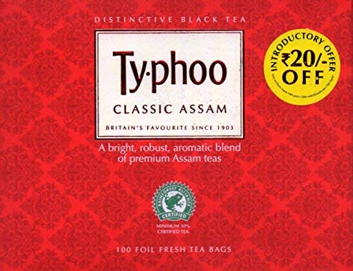 India Desire : Buy Typhoo Classic Assam Tea, 100 Tea Bags at Rs. 77 from Amazon