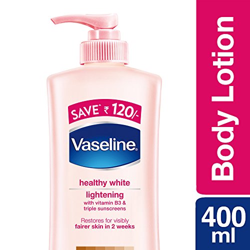 India Desire : Buy Vaseline Healthy White Lightening Visible Fairness Body Lotion, 400ml at Rs. 203 from Amazon