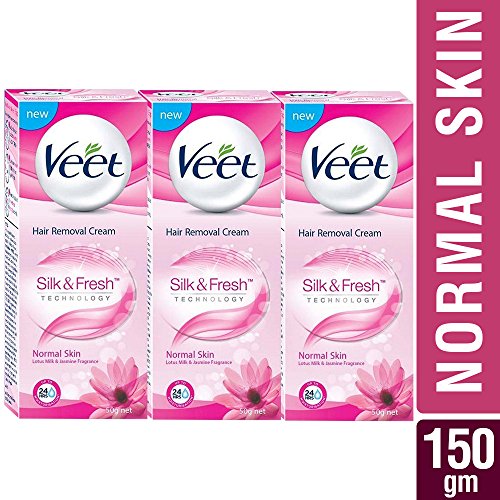 India Desire : Buy Veet Silk and Fresh Hair Removal Cream 50 g (Normal Skin, Buy 2 Get 1 Free) at Rs. 240 from Amazon