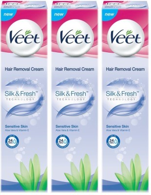 India Desire : Buy Veet Silk and Fresh Sensitive Skin Hair Removal Cream 100g Pack of 3 Cream(300 g) at Rs. 220 from Flipkart