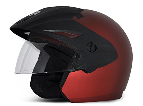 Buy Vega Cruiser Open Face Helmet with Peak (Dull Burgundy, M) at Rs ...