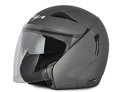 India Desire : Buy Vega Eclipse ECL-DA-M Open Face Helmet with Double Visor (Dull Antracite, M) at Rs. 828 from Amazon [Regular Price Rs 1259]