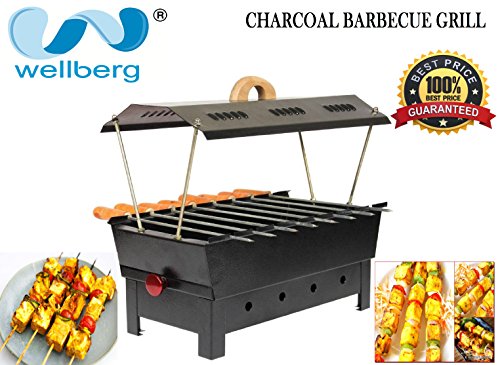India Desire : Buy WELLBERG Charcoal Barbecue Grill WITH 8 Skwers at Rs. 999 from Amazon
