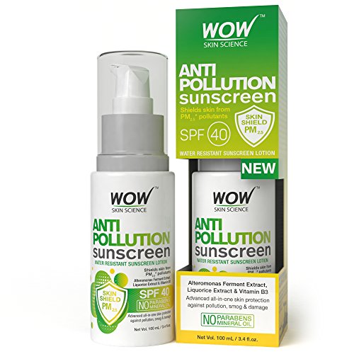 India Desire : Buy WOW Anti Pollution SPF40 Water Resistant No Parabens & Mineral Oil Sunscreen Lotion, 100mL at Rs. 199 from Amazon
