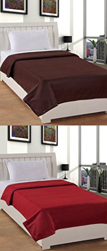 India Desire : Steal Deal: Buy Warmland Polar 2 Piece Fleece Single Blanket - Red and Coffee at Rs. 349 from Amazon