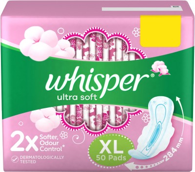 Buy Whisper Ultra Soft XL Sanitary Pad(Pack of 50) at Rs. 238 from