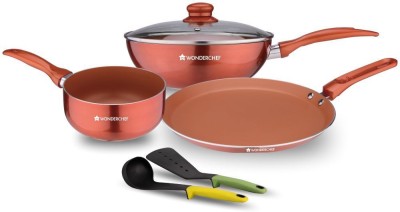 India Desire : Buy Wonderchef Diva Collection Induction Bottom Cookware Set(Aluminium, 6 - Piece) at Rs. 1999 from Flipkart [MRP Rs 4000]