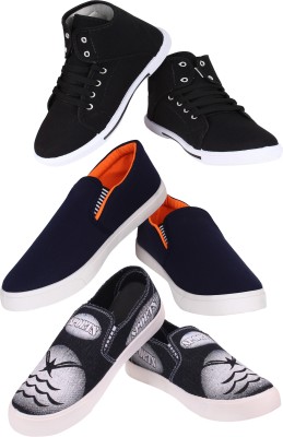 India Desire : Buy World Wear Mens Sneakers For Men Multicolor (Combo 3) at Rs. 599 from Flipkart