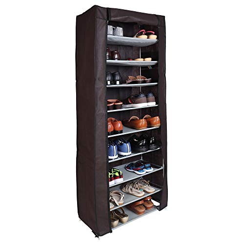 India Desire : Buy WowObjects 9 Layers Portable Multi-Utility DIY Foldable Storage Shoe Rack For Home(Brown) at Rs. 999 from Amazon