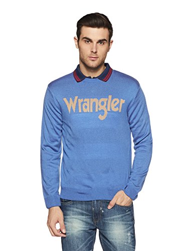 India Desire : Buy Wrangler Mens Fit Sweater (M_Bright Blue) at Rs. 479 from Amazon