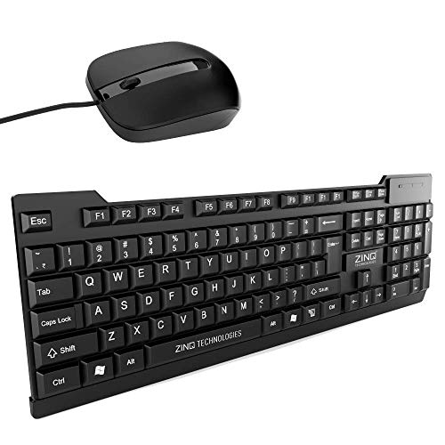 India Desire : Buy Zinq Technologies ZQ-1100 Spill-Resistant Wired Keyboard and Mouse Combo (Black) at Rs. 299 from Amazon [Regular Price Rs 575]