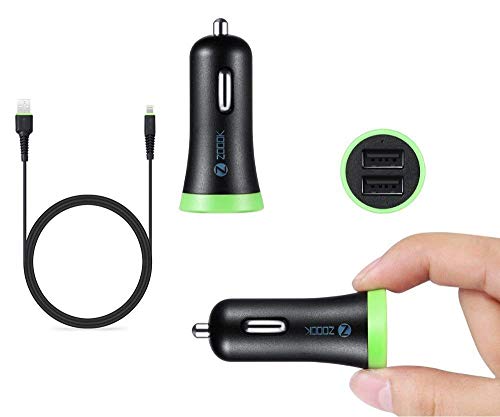 India Desire : Buy Zoook C2UL Dual USB 3.4A Car Charger with Lighting Cable (Black) at Rs. 190 from Amazon