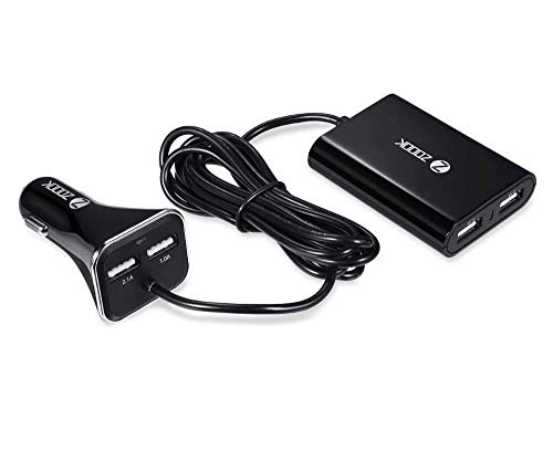 India Desire : Buy Zoook Roadster 4 Port Hi-Speed USB Car Charger & Extension Hub with 6 Feet (1.8 Meter) Cable & Back Seat Clip at Rs. 386 from Amazon
