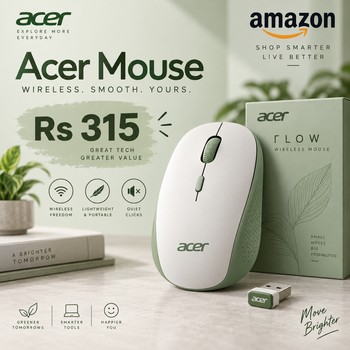 India Desire : Acer Flow Wireless Mouse Sale On Amazon (Sep 2026): At ₹315 – Up To 79% Off