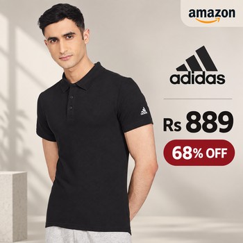 India Desire : Buy adidas Men's 100% Cotton Regular Fit Polo T-Shirt At Rs 889 From Amazon [Regular Price Rs 2799]