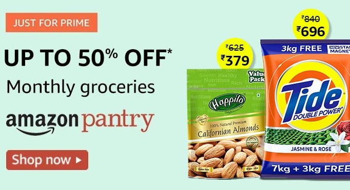 Amazon Pantry Offers: Upto 35% off + Extra 10% Off With ICICI, Kotak & Rupay Cards On Pantry Shopping