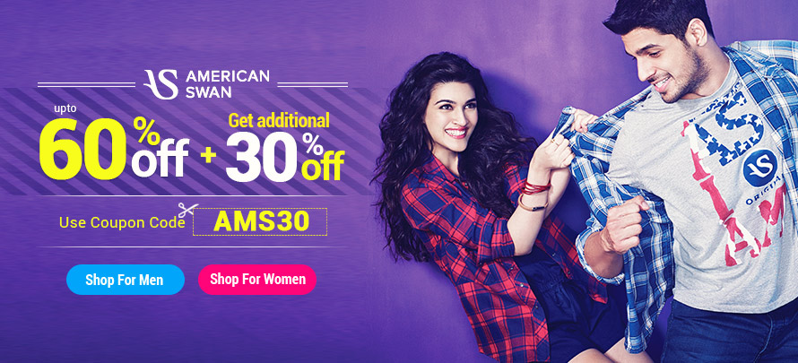 India Desire : Askmebazaar American Swan Offer : Get Upto 60% Off + Extra 30% Off On Men & Women American Swan Casual Wear From Askmebazaar- AMS30