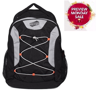 India Desire : Buy American Tourister Champ Casper Black Backpack At Rs. 925 From Snapdeal Preview Monday Sale