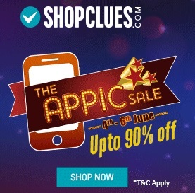 India Desire : [Live]Shopclues The Appic Sale : Get Upto 90% off across categories With Extra 10% off for HDFC bank users & Get Free vouchers from OLA & goibibo gocash on every purchase From Shopclues
