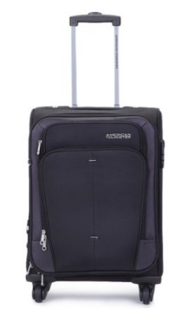 India Desire : Buy American Tourister Crete Polyester 55cms Black Softsided Carry-On At Rs. 2355 From Amazon [Regular price Rs 3599]