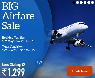 India Desire : MakeMyTrip Big Airfare Sale : Domestic Flights Starting at Rs. 1299