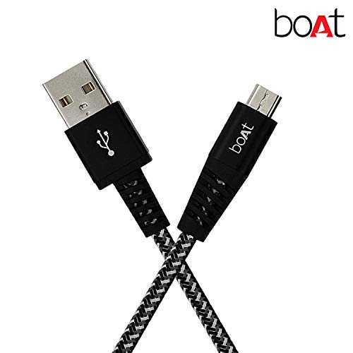 India Desire : Buy Boat Micro USB 500 Indestructible Nylon Braided Micro USB to USB Tangle Free Cable, 1.5 Meter (5 Feet) at Rs. 129 [Regular Price Rs 399]