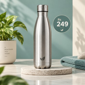 India Desire : Buy Boldfit Stainless Steel Water Bottle 1 Litre At Rs 249 From Amazon (Regular Price Rs 999)