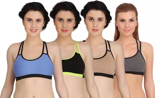 Buy Fashion Comfortz Women, Girls, Womens Sports Non Padded Bra (Pack Of 4)  at Rs. 110 from Flipkart [Selling Price Rs 379]