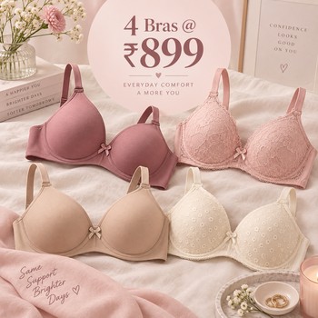 India Desire : Clovia 4 Bras at ₹899 Sale (September 2026): Buy 4 Bras Online