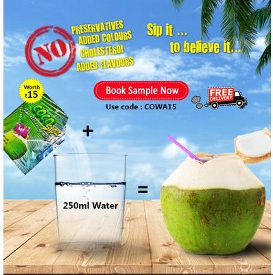 India Desire : Get Coconut Water Powder Sample At Rs. 1 Only From CitynU Use Coupon- COWA15