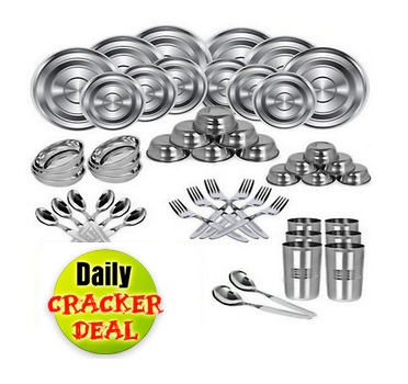 India Desire : Shopclues Cracker Deal: Buy IDeals Stainless Steel Dinner Set - 51 Pcs At Rs. 819 From Shopclues