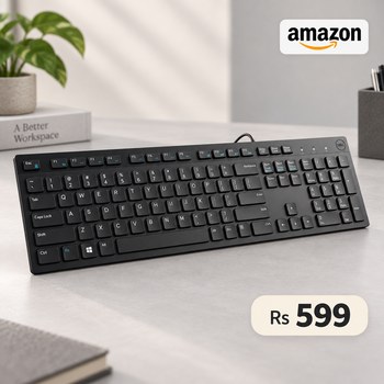 India Desire : Buy Dell KB216 Wired Multimedia Keyboard At Rs 599 From Amazon [Regular Price Rs 1799]