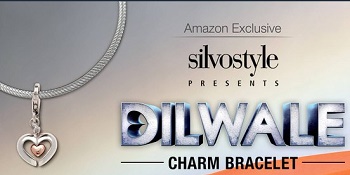 Dilwale Heart in Heart Charm & Bracelet in 92.5 sterling silver
