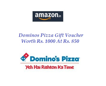 India Desire : Amazon Dominos Voucher Offer :Flat 20% Off On Dominos Pizza Gift Voucher
