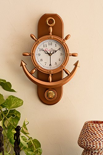 India Desire : Buy eCraftIndia Decorative Plastic Wall Clock (32 cm x 3 cm x 40 cm, Copper) at Rs. 187 from Amazon [Selling Price Rs 477]