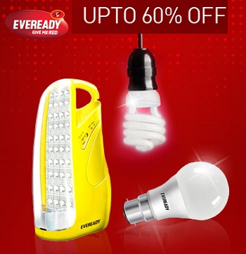 India Desire : Get Upto 60% Off On Eveready Emergency Lights & LED Bulbs From Snapdeal Offer