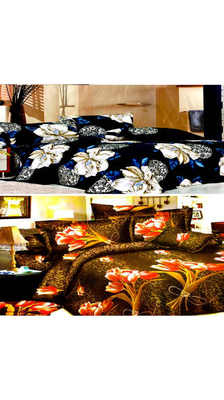 India Desire : Buy Fablooms 3D Double Bedsheet With 4 Pillow Cover Set Of 2 (Buy 1 Get 1) At Rs. 399 Only From Paytm- HOMEHALFPRICE