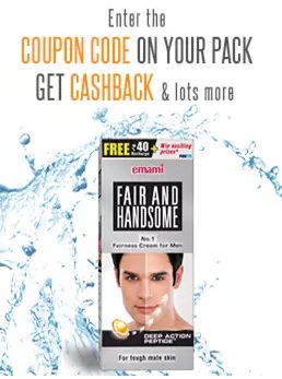 India Desire : Emami paytm offer:Get Free Rs.40 Paytm Cash On Purchase of Emami Fair and Handsome cream 